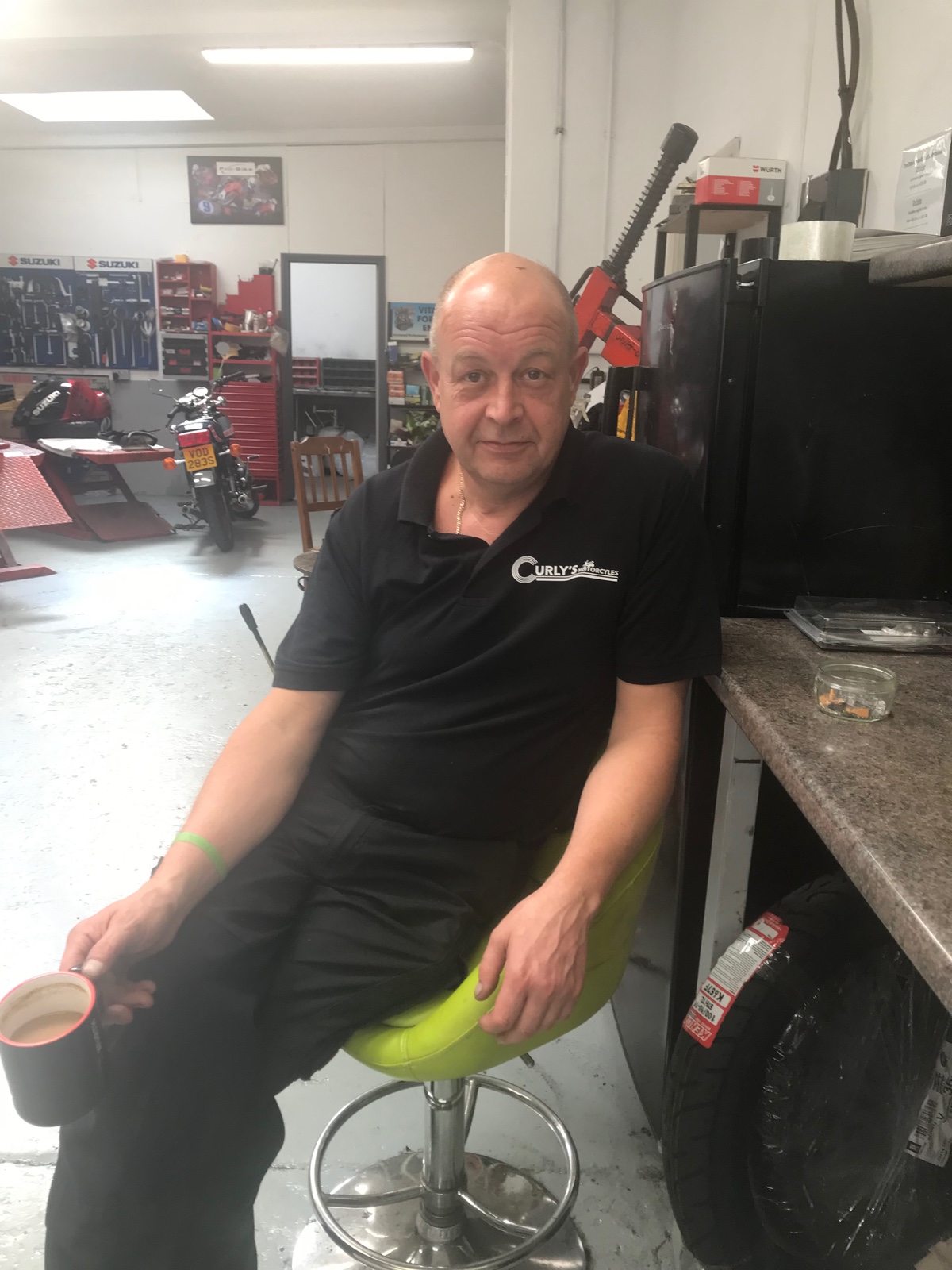 Curly Slater is a master motorcycle technician.